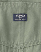 Peto corto de algodón canvas, diseño verde oliva