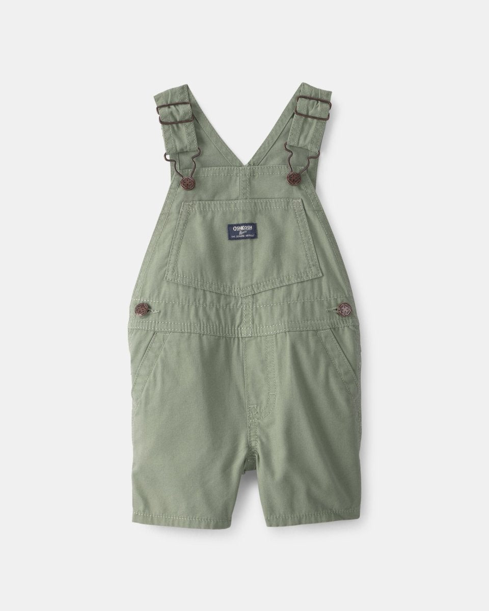 Peto corto de algodón canvas, diseño verde oliva