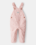 Peto de pana con lazo estampado rosa