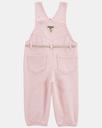 Peto denim rosa a rayas con lazo dorado