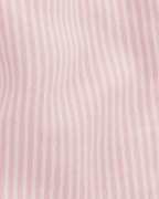 Peto denim rosa a rayas con lazo dorado