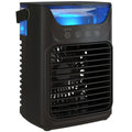 21 cm Desk Fan with Adjustable Head, 3-Speed Table Fan with Water Tank & RGB Light, Black
