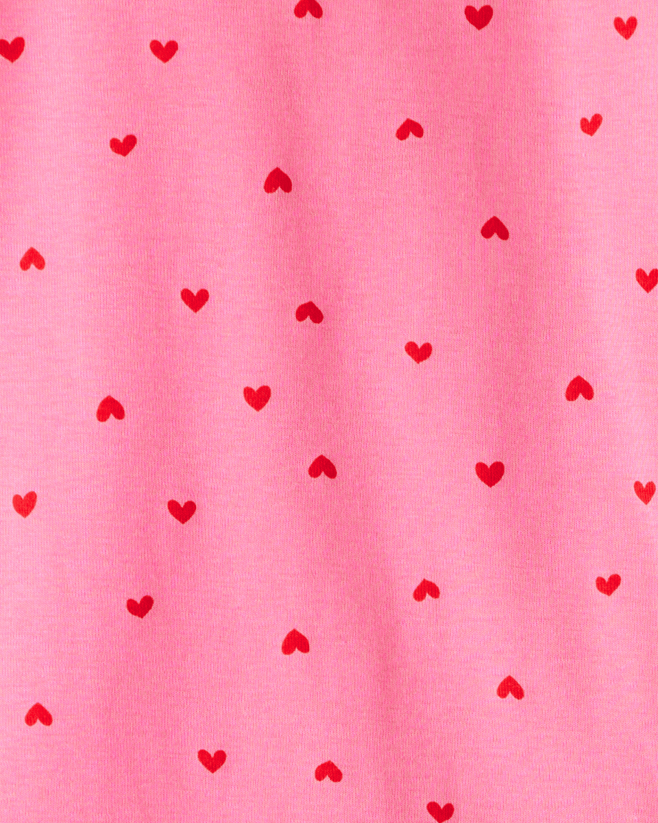 Pijama 4 piezas de algodón con diseño corazones