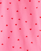 Pijama 4 piezas de algodón con diseño corazones