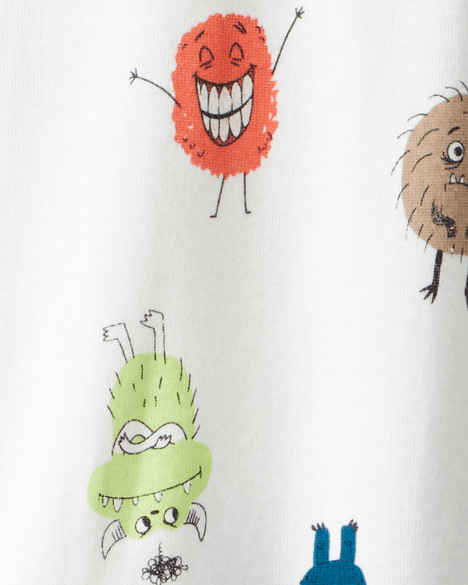 Pijama algodón con diseño monstruos