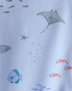Pijama de algodón con estampado de animales marinos