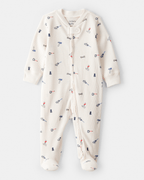 Pijama de algodón con estampado de construcción blanco