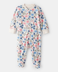 Pijama de algodón con estampado floral nostálgico