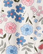 Pijama de algodón con estampado floral nostálgico