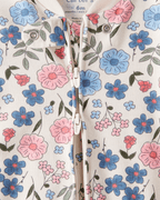 Pijama de algodón con estampado floral nostálgico