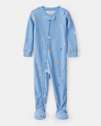 Pijama enterizo de algodón en azul animal