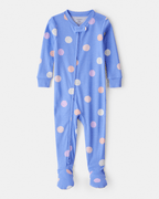 Pijama entero con estampado smiley en azul