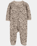Pijama entero de algodón térmico diseño floral