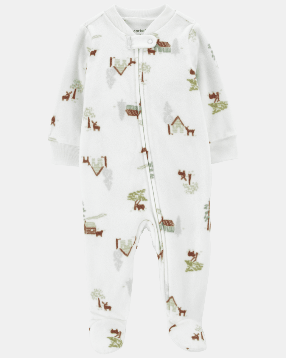 Pijama entero de micropolar diseño cabaña