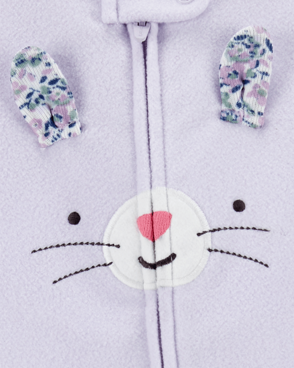 Pijama entero de micropolar diseño cara de conejo