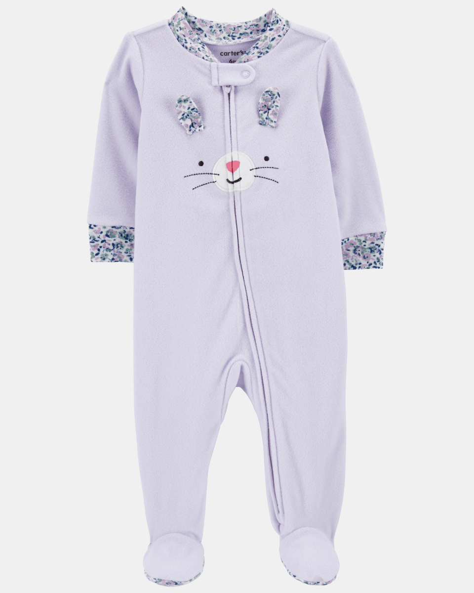 Pijama entero de micropolar diseño cara de conejo