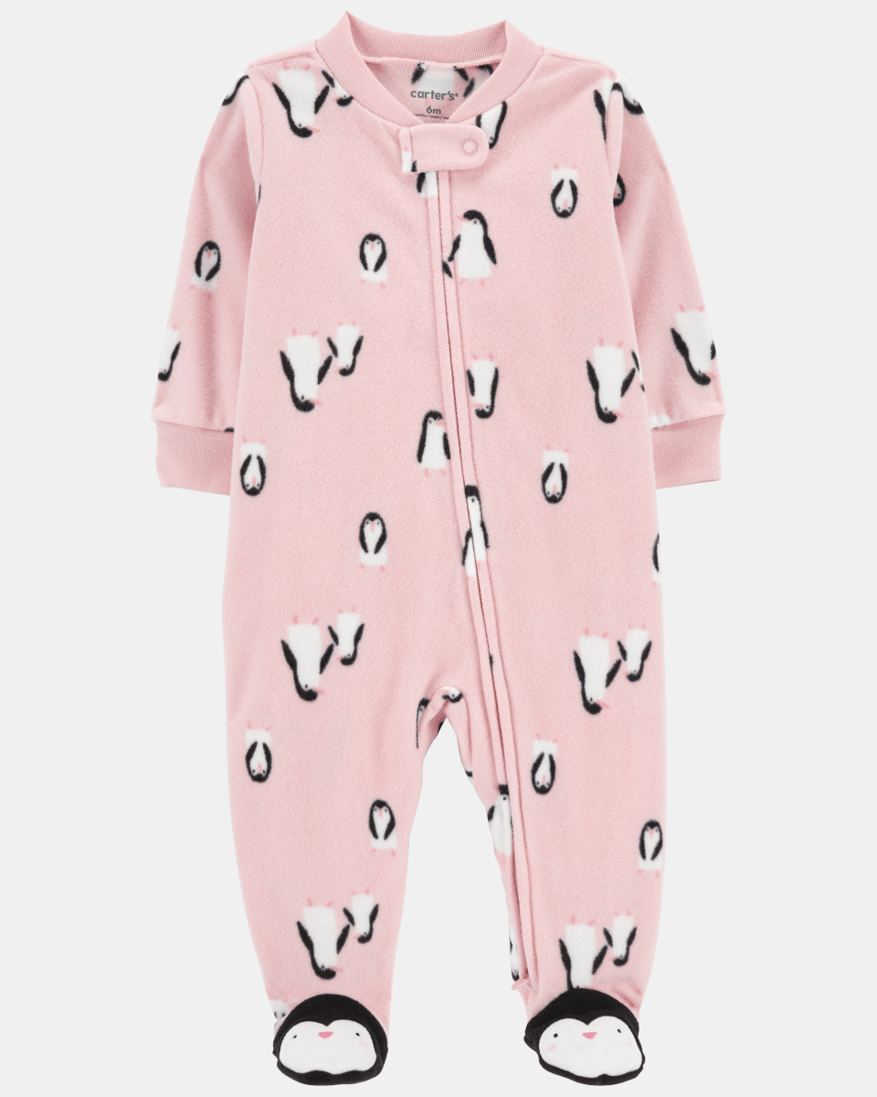 Pijama entero de micropolar diseño pingüinos