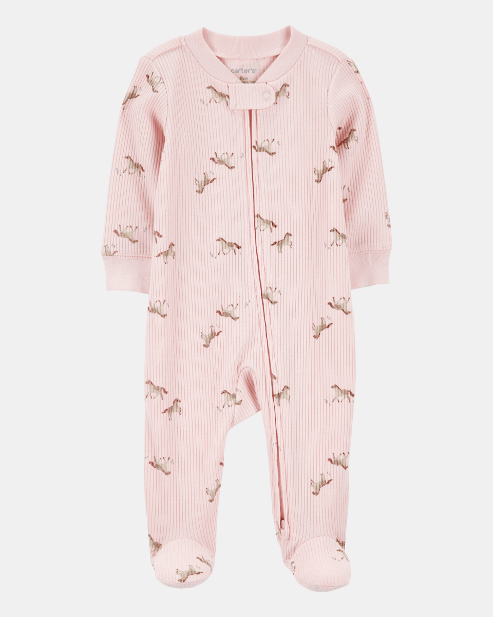 Pijama entero punto canalé diseño caballo