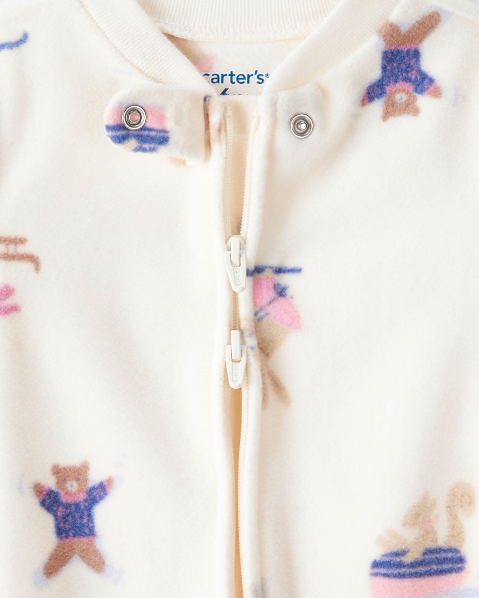 Pijama enterizo de polar estampado