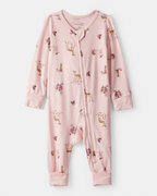 Pijama sostenible de algodón suave, diseño ciervos rosas