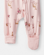 Pijama sostenible de algodón suave, diseño ciervos rosas