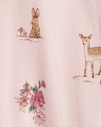 Pijama sostenible de algodón suave, diseño ciervos rosas