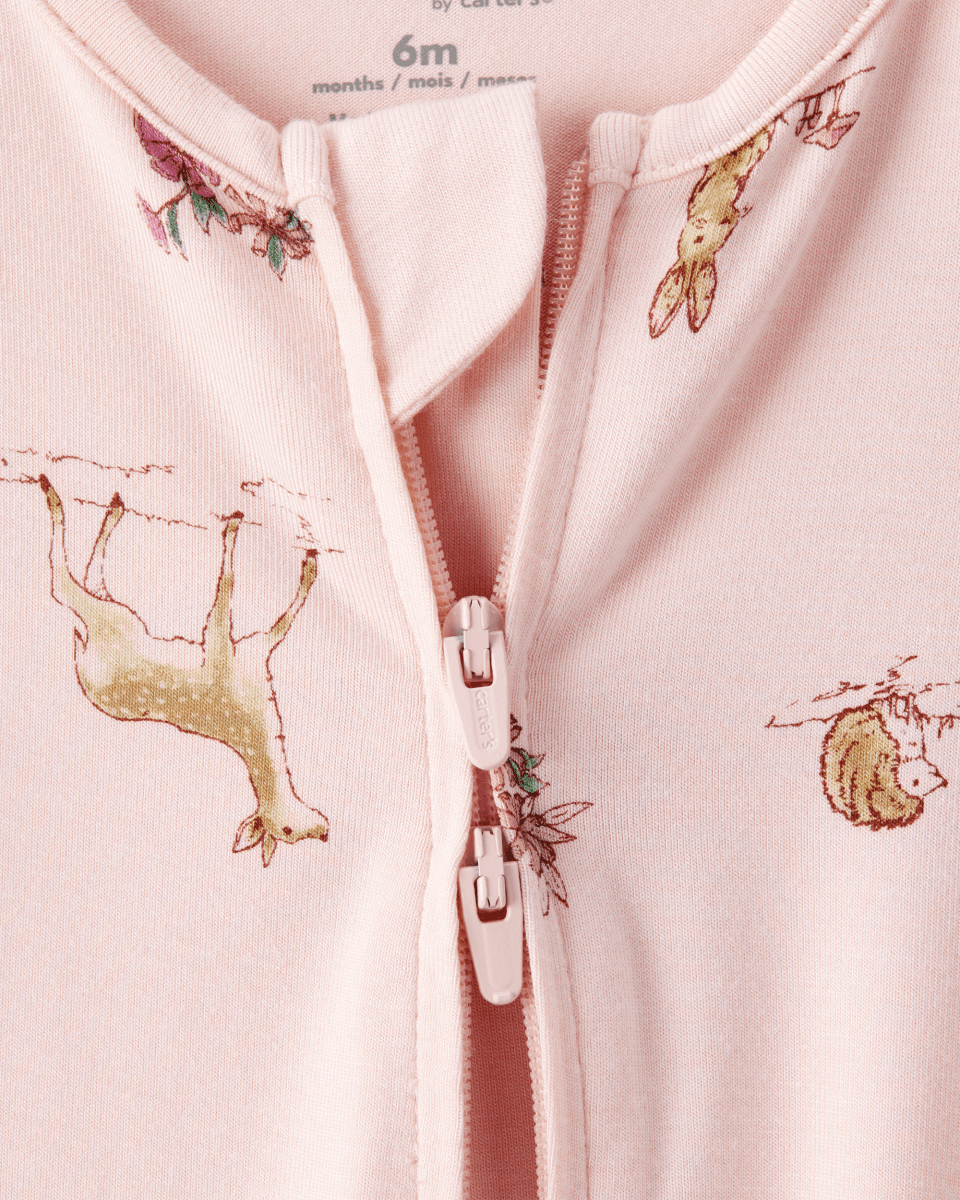 Pijama sostenible de algodón suave, diseño ciervos rosas