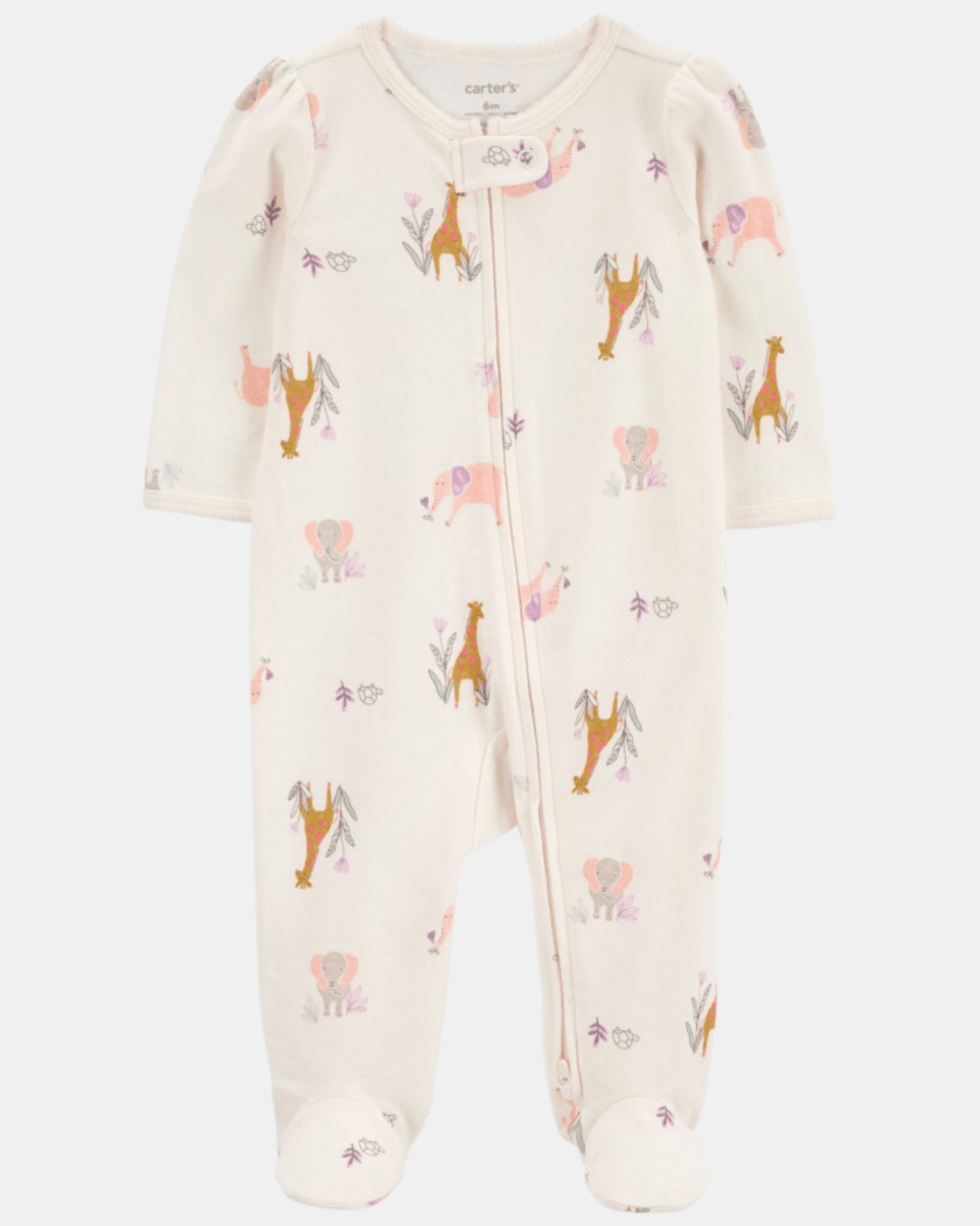 Pijama una pieza de algodón, diseño animales