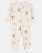 Pijama una pieza de algodón, diseño animales