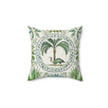 Tropical Heron & Palm Throw Pillow