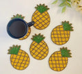 Pineapple Beaded Coasters - Set of 6