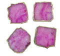Pink Agate Coasters - Set of 4