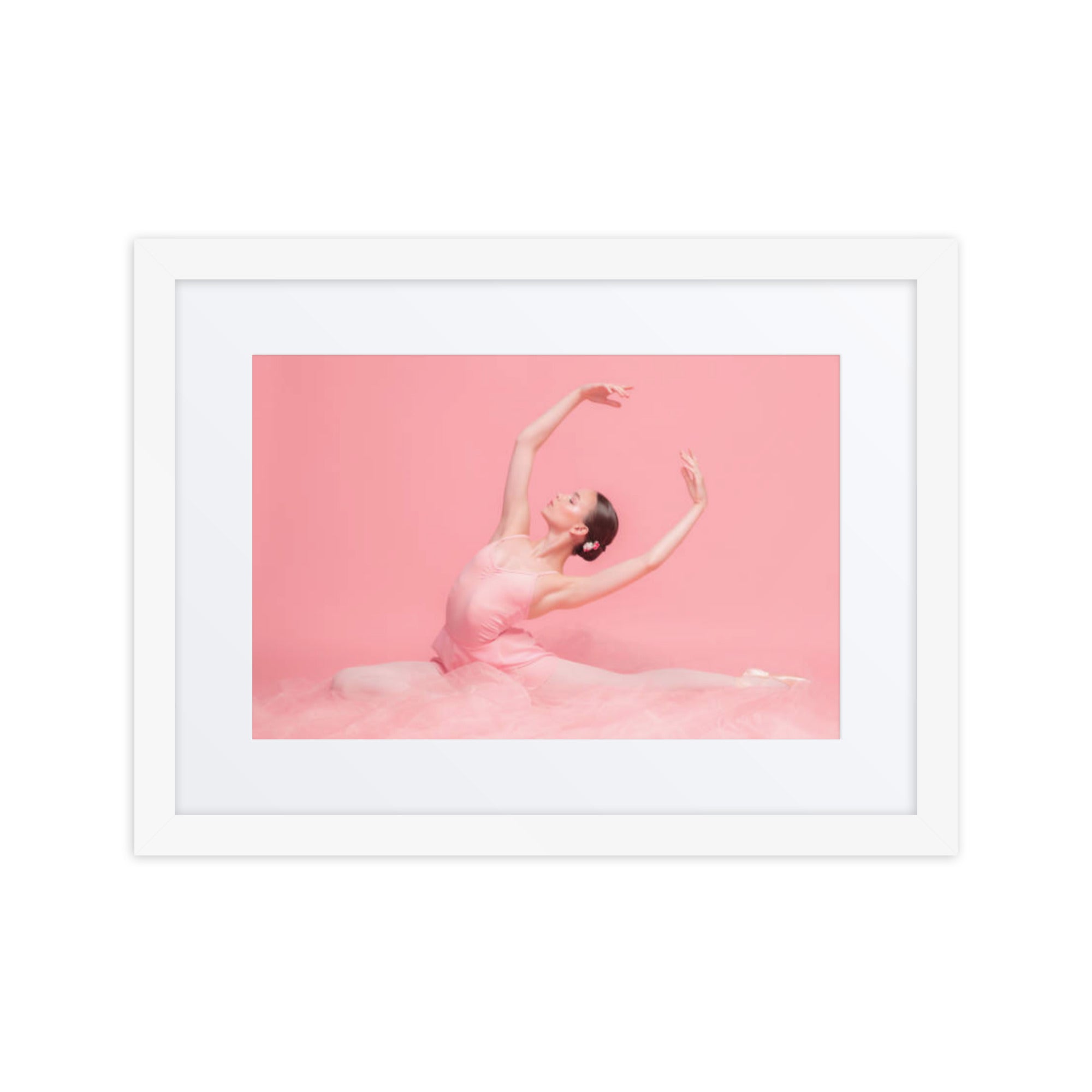 Pink Ballerina | Dance-Art Framed Poster #42 (17.5" H x 21.5" W)