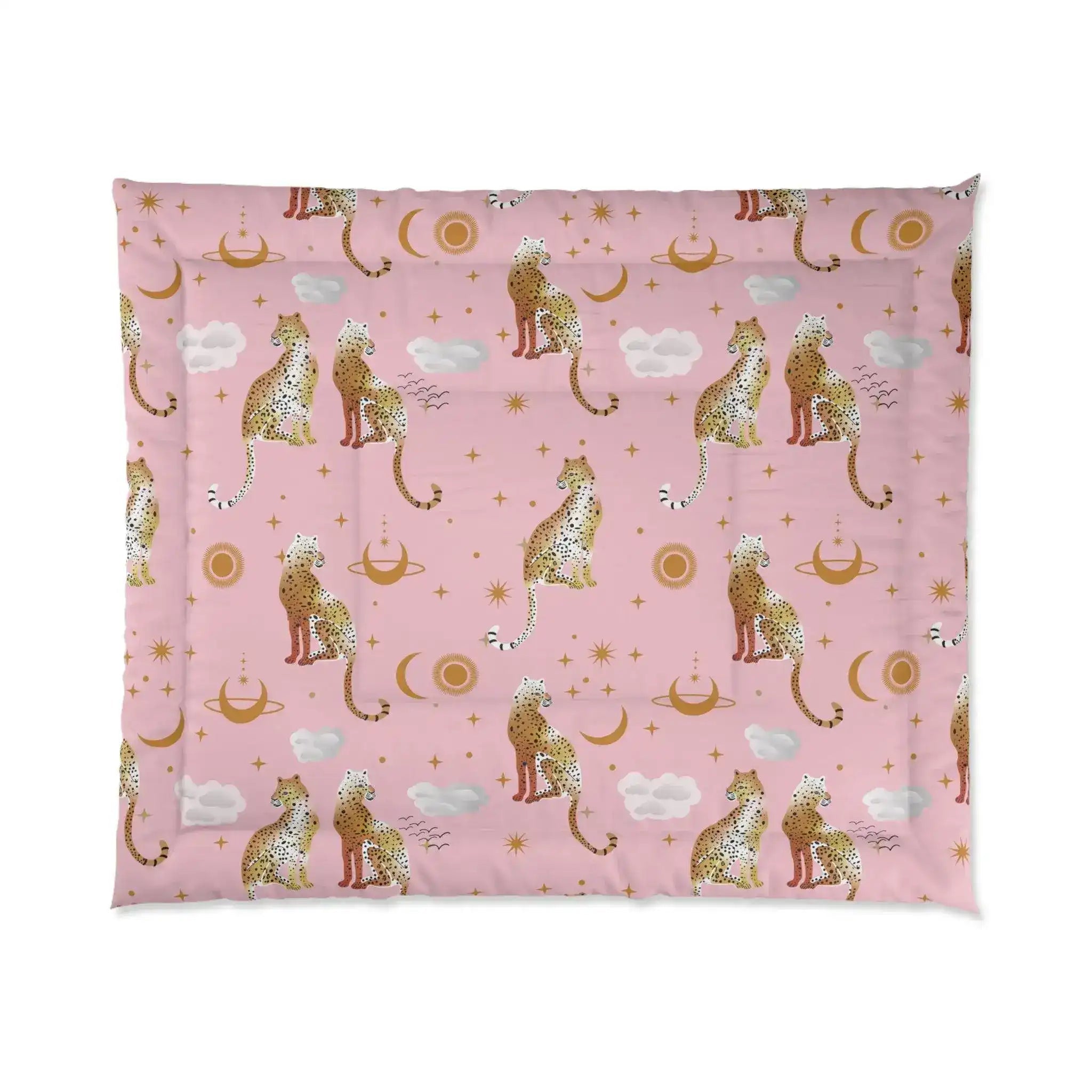 Pink Leopard Pair Comforter