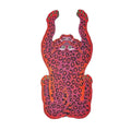 Pink Leopard Yogi Accent Wool Rug