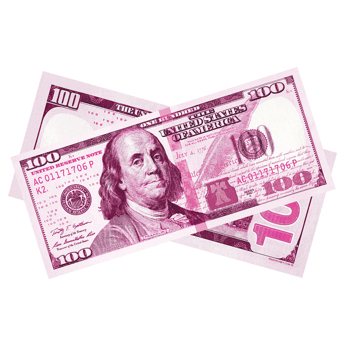 Pink Prop Money Bills By Prop Money Inc.