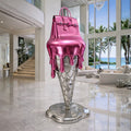 OSO Stainless Steel Molten Icon Sculpture - Height: 72 inch (183 cm) / Pink