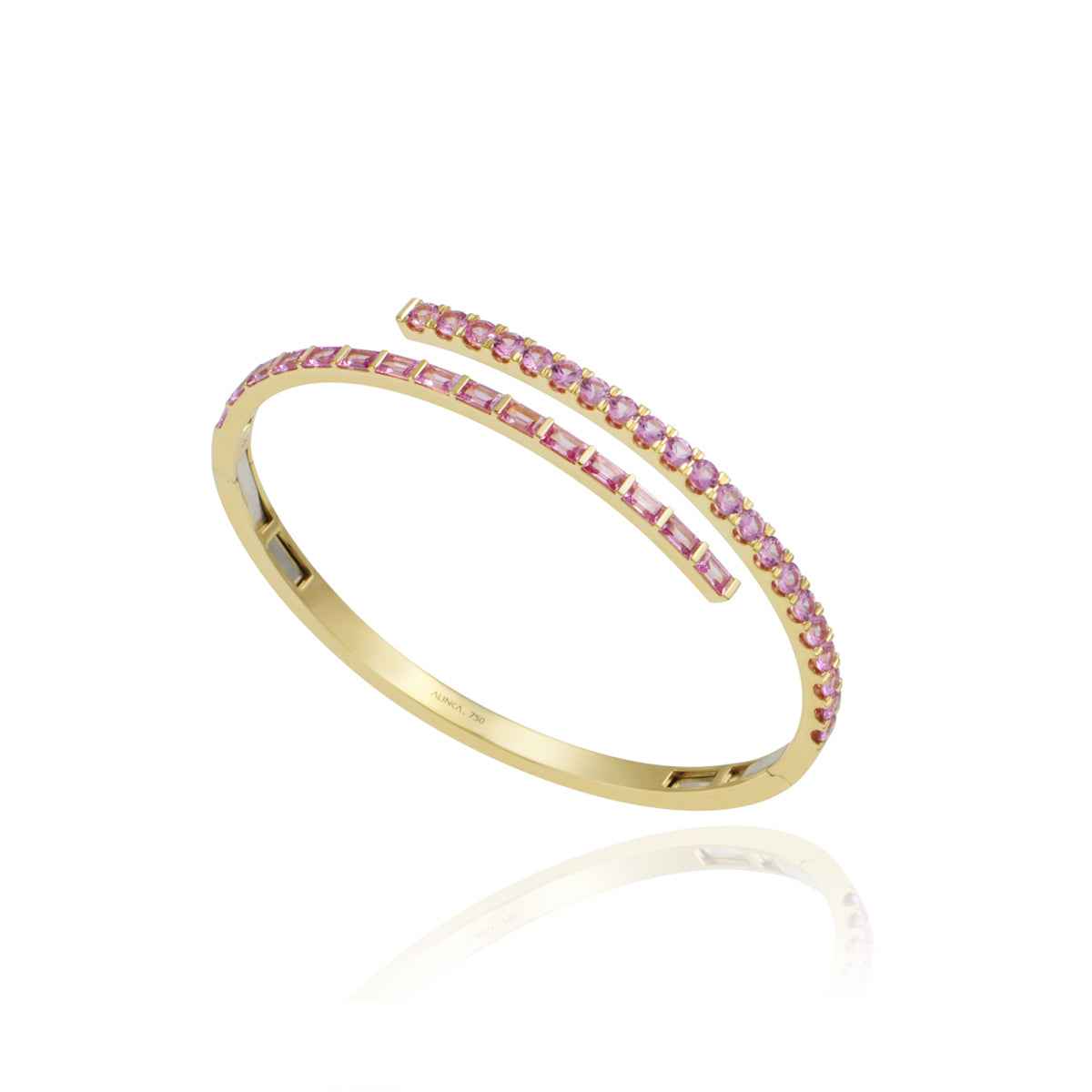 ECLIPSE Pink Sapphire Bangle By ALINKA Fine Jewellery