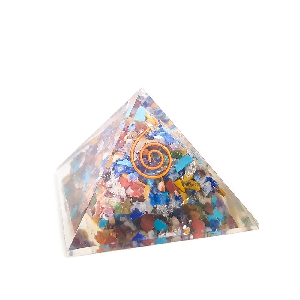 Pirámide Orgonita con Minerales