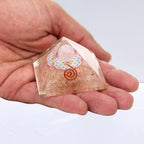 Pirámide Orgonita 'Earth' - Cuarzo Rosa