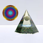 Pirámide Orgonita 'Sacred' - Jade con Mandala