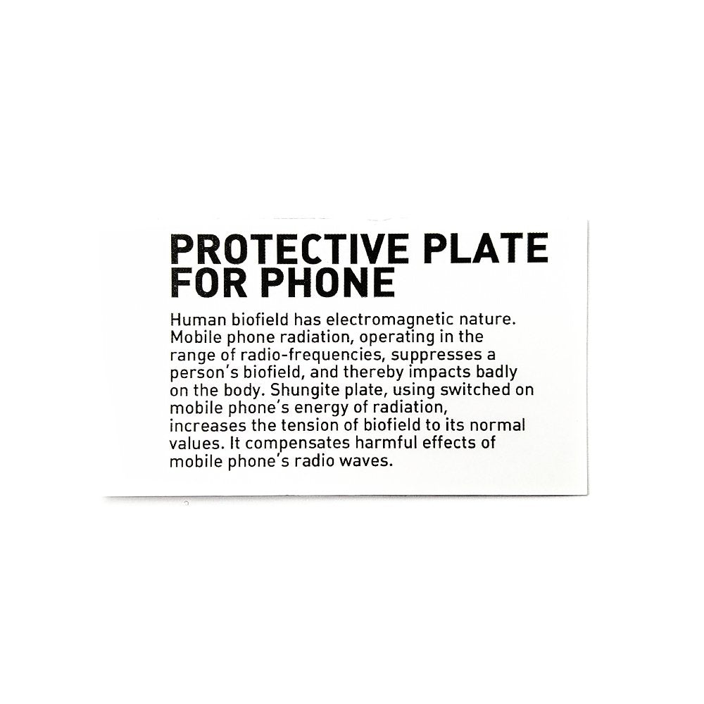 Placa de Shungit Rectangular Adhesiva – Protección energética para tu móvil