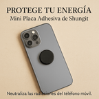 Placa de Shungit Circular Adhesiva – Protección energética para tu móvil