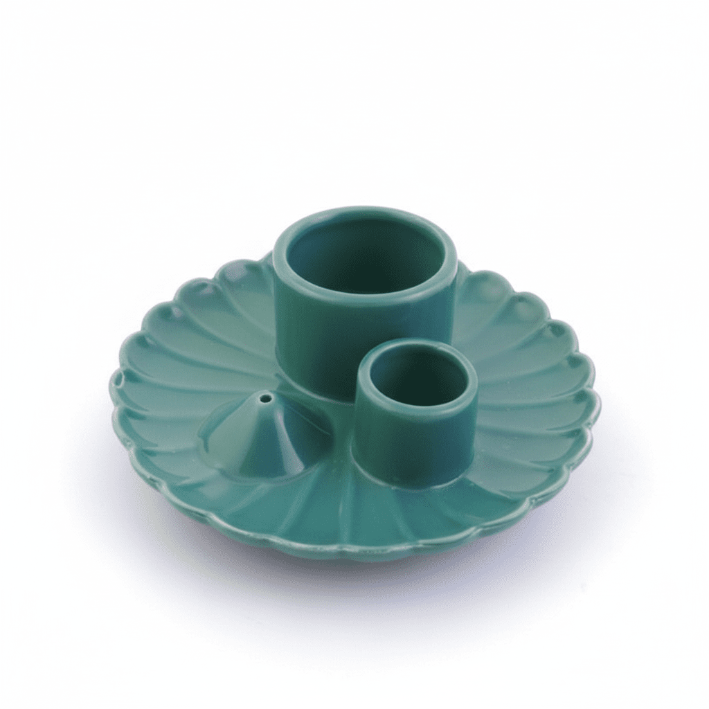 Multipurpose Ceramic Incense Burner Plate - Green