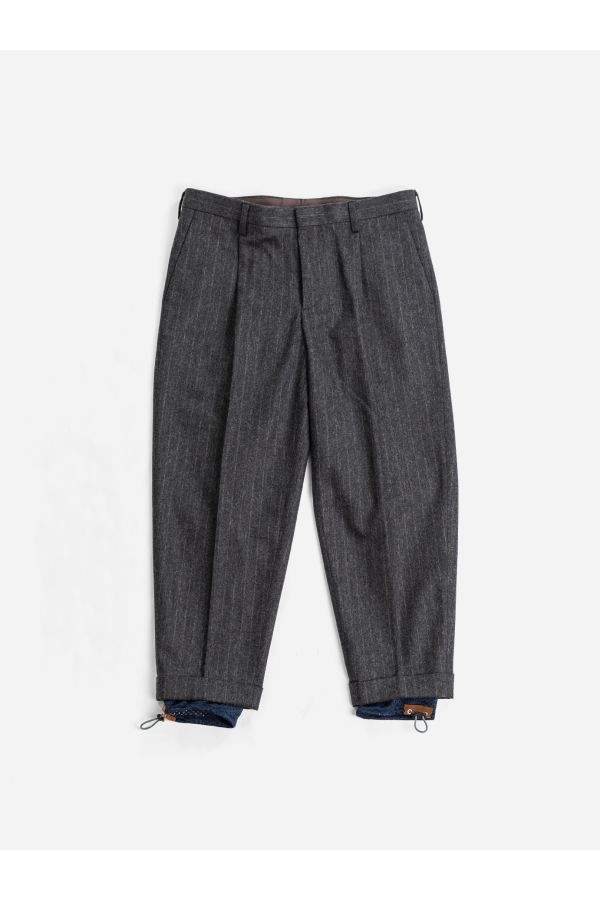 Kolor Wool Pinstripe Trousers — Gray