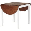 Solid Wood Drop Leaf Table for Small Spaces, Brown