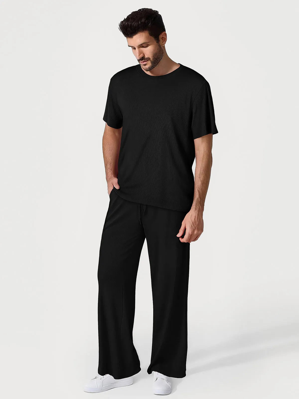 Men's Modal Short Sleeve & Pant PJ Set