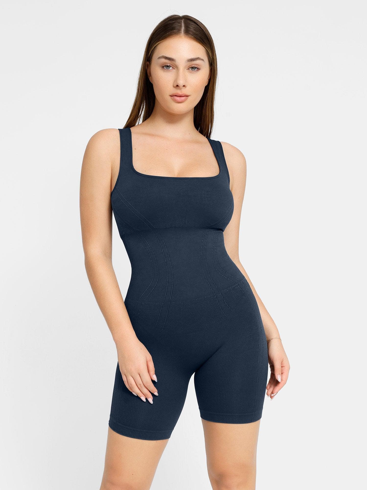 The Shapewear Romper Square Neck Sports Vest For Insiders