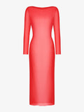 Long Sleeve Sheer Mesh Maxi Cover-Up