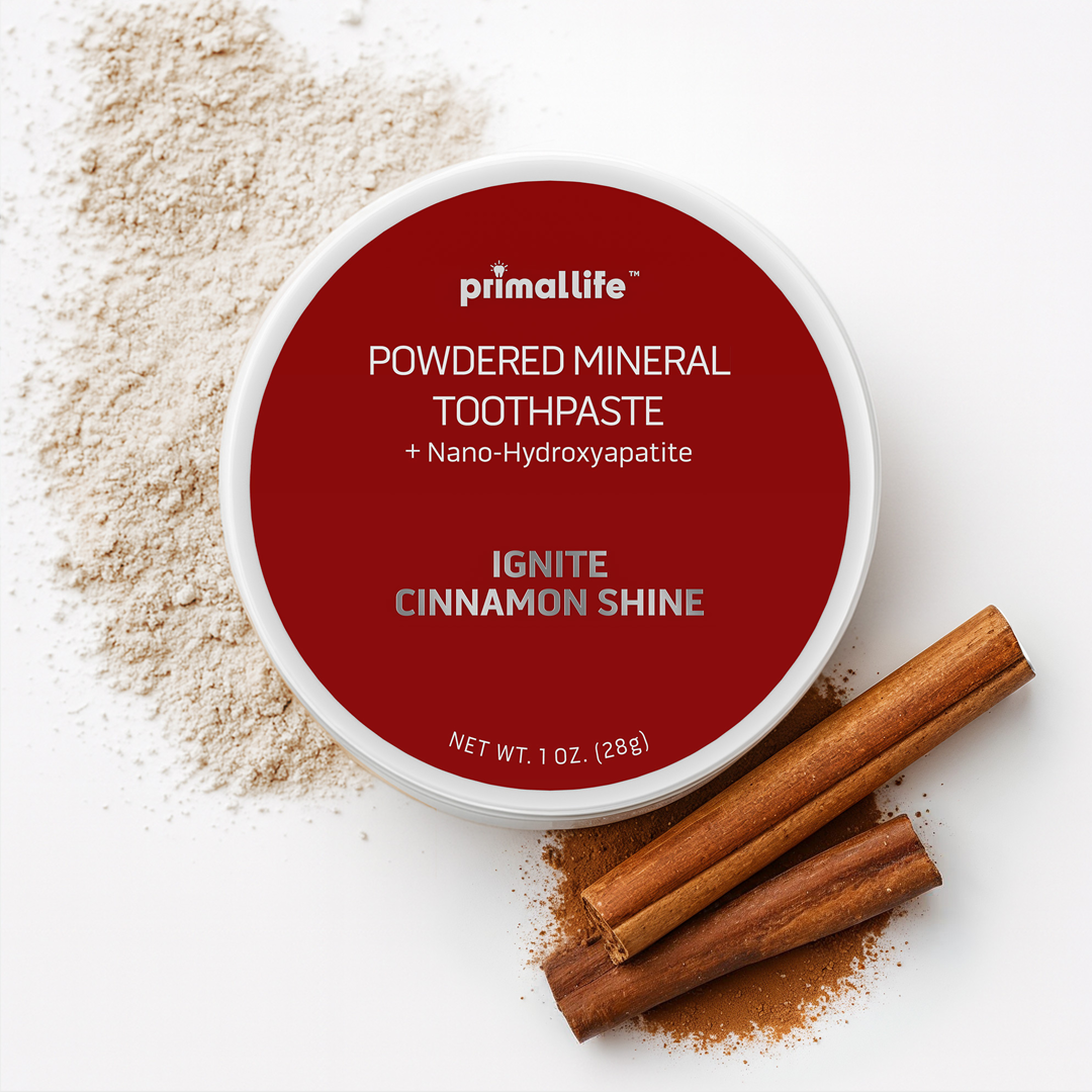 Ignite Cinnamon Shine Powdered Mineral Toothpaste By Primal Life Organics